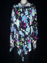 MAYA MATAZARO OVERSIZE TUNIC PONCHO CAFTAN TOP BLUE