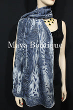 Dusk Gray Camellia Shawl Wrap Scarf Burnout Velvet Maya Matazaro Hand Dyed USA