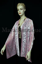Maya Matazaro Rose Quartz Camellia Shawl Wrap Scarf Burnout Velvet Elegant!