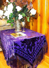 Silk Piano Shawl Wrap Scarf Burnout Velvet Purple Maya Shawl