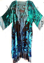 Hand Dyed Burnout Velvet Kimono Jacket Purple Magenta Maya Matazaro Made in USA