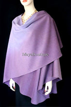 Cashmere Cape Ruana Wrap Ombres Hand Dyed Lilac & Amethyst Maya Matazaro