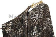 Reversible Wool Cashmere Cape Ruana Coat Animal Print  Solid Brown Maya Matazaro