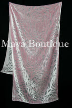 Maya Matazaro Rose Quartz Camellia Shawl Wrap Scarf Burnout Velvet Elegant!