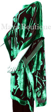 Caftan Dress Kimono Silk Burnout Velvet Green Black Hand Dyed Maya Matazaro
