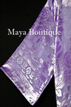 Lavender Jacket Kimono Burnout Velvet Short No Fringe Hand Dyed Maya Matazaro