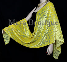 Maya Matazaro Primerose Yellow Camellia Shawl Wrap Scarf Burnout Hand Dyed