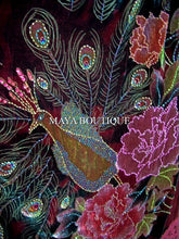 Cloak Opera Cape Peacock Victorian Rep Long Beaded Velvet Lace Lined Deep Red