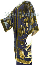 Antique Gold Long Kimono Jacket Silk Burnout Velvet No Fringe Maya Matazaro