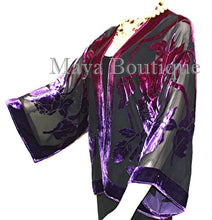 Silk Velvet Jacket Short Kimono No Fringe Hand Dyed Pink Purple Maya Matazaro