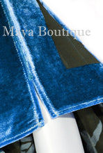 Caftan Dress Kimono Silk Burnout Velvet Blue Black Hand Dyed Maya Matazaro