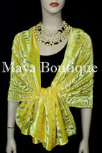 Maya Matazaro Primerose Yellow Camellia Shawl Wrap Scarf Burnout Hand Dyed