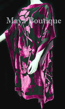 Caftan Dress Kimono Silk Burnout Velvet Pink Black Hand Dyed Maya Matazaro