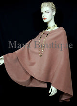Salmon Cape Ruana Wrap Coat Cashmere Wool Blend by Maya Matazaro USA Made