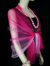 Silk Breeze Chiffon Scarf Wrap Sash Pink Ombre Maya Matazaro