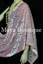 Maya Matazaro Rose Quartz Camellia Shawl Wrap Scarf Burnout Velvet Elegant!