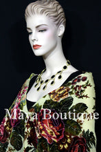 Piano Shawl Scarf Wrap Vanilla Victorian Rose Silk Burnout Velvet All Beaded