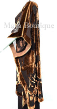 Caftan Dress Kimono Silk Burnout Velvet Copper Brown Hand Dyed Maya Matazaro