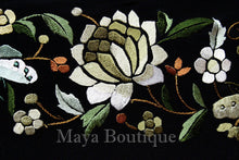 Embroidered Flamenco Silk Opera Coat Kimono Jacket Floral Birds Maya Matazaro