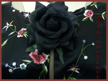 Silk Kimono Duster Coat Kimono All Embroidered & Lined Black Maya Matazaro