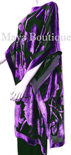Caftan Dress Kimono Silk Burnout Velvet Purple Black Hand Dyed Maya Matazaro