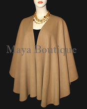 Moca Cape Ruana Wrap Coat Cashmere Wool Blend by Maya Boutique Made in USA