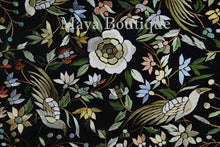 Embroidered Flamenco Silk Opera Coat Kimono Jacket Floral Birds Maya Matazaro