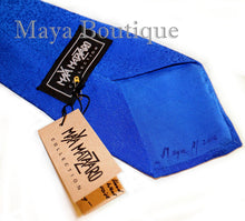 Matching Silk Neck Tie & Scarf Hand Dyed Blue Turquoise Ombre Maya Matazaro