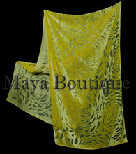 Maya Matazaro Primerose Yellow Camellia Shawl Wrap Scarf Burnout Hand Dyed