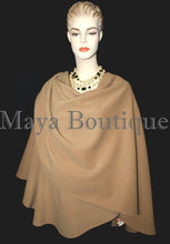 Moca Cape Ruana Wrap Coat Cashmere Wool Blend by Maya Boutique Made in USA