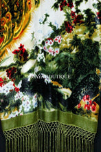 Kimono Duster Fringe Jacket Silk Solid Velvet Peacock Ivory Multi Maya Matazaro