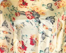Silk Scarf Wrap Sash Pastel Floral Banana + Gift Box Maya Matazaro