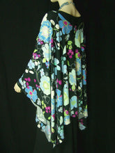 MAYA MATAZARO OVERSIZE TUNIC PONCHO CAFTAN TOP BLUE